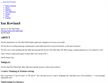 Tablet Screenshot of ianrowland.com